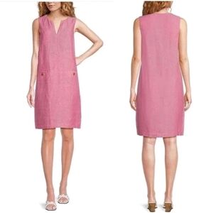 NWT J.McLaughlin Linen Pink Sleeveless Dress Sz XS